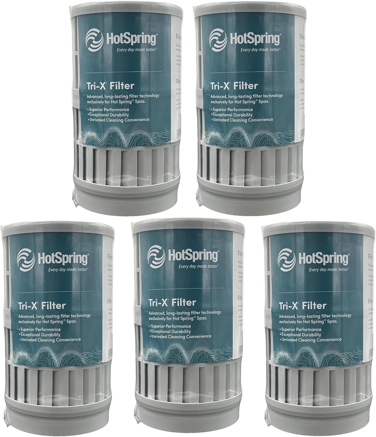 Filtre Tri-X HotSpring - Lot de 5 - Haut Pouvoir de Filtration - Très Résistant - MODELE HIGHLIFE 1997 / 2026 Nouveauté 2026